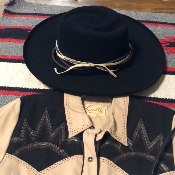 Rodeo king black felt hat
